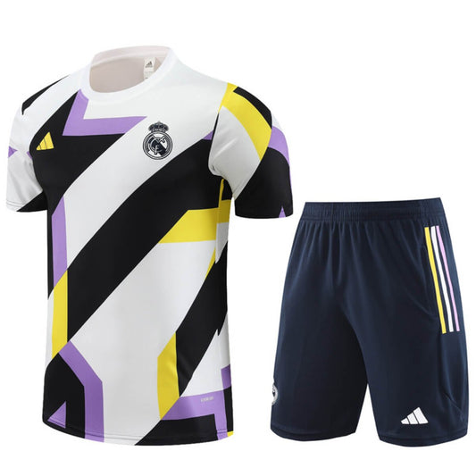 Conjunto Real Madrid Treino Camisa e Short Retalhos 2023/24