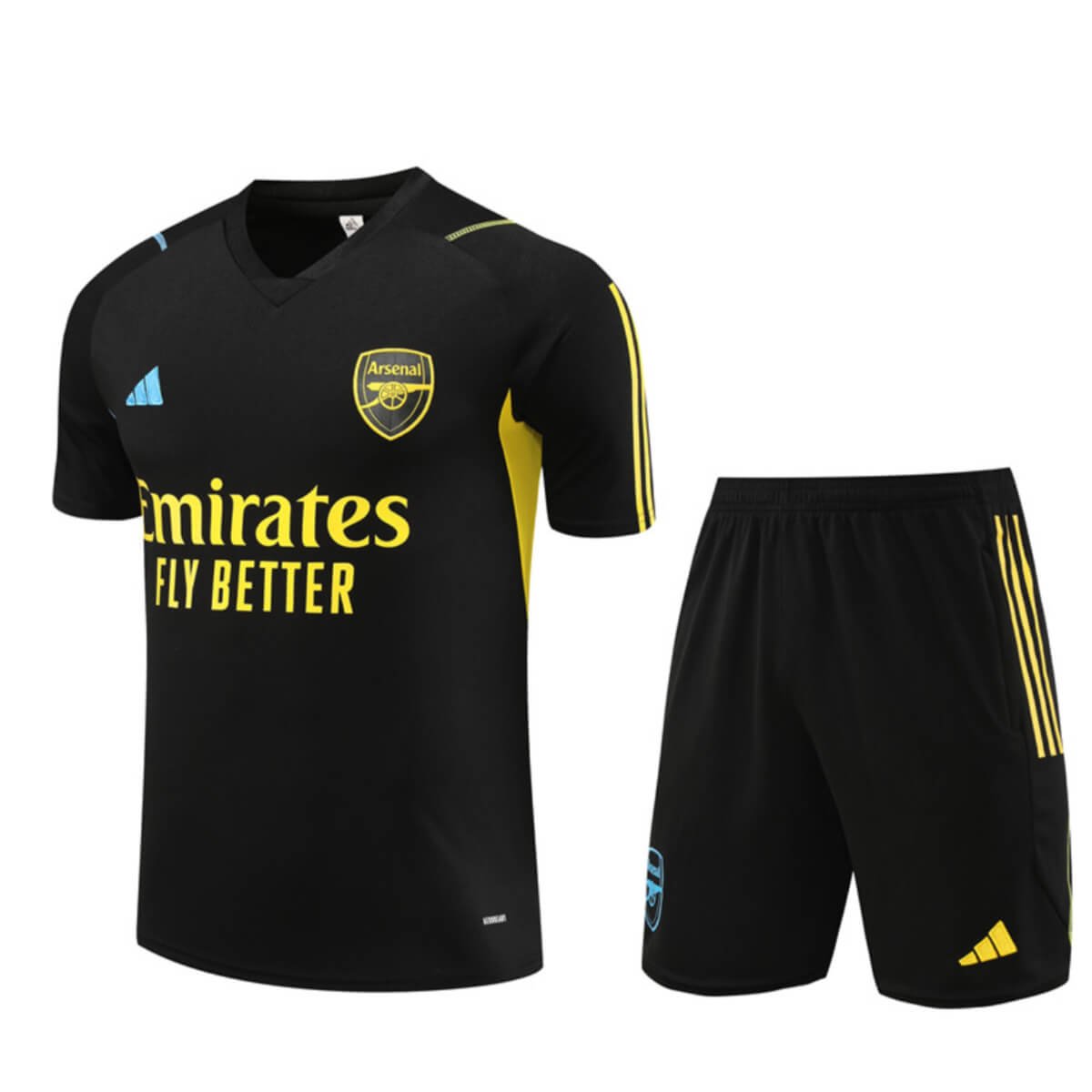 Conjunto Arsenal Treino Camisa e Short Preta 2023/24