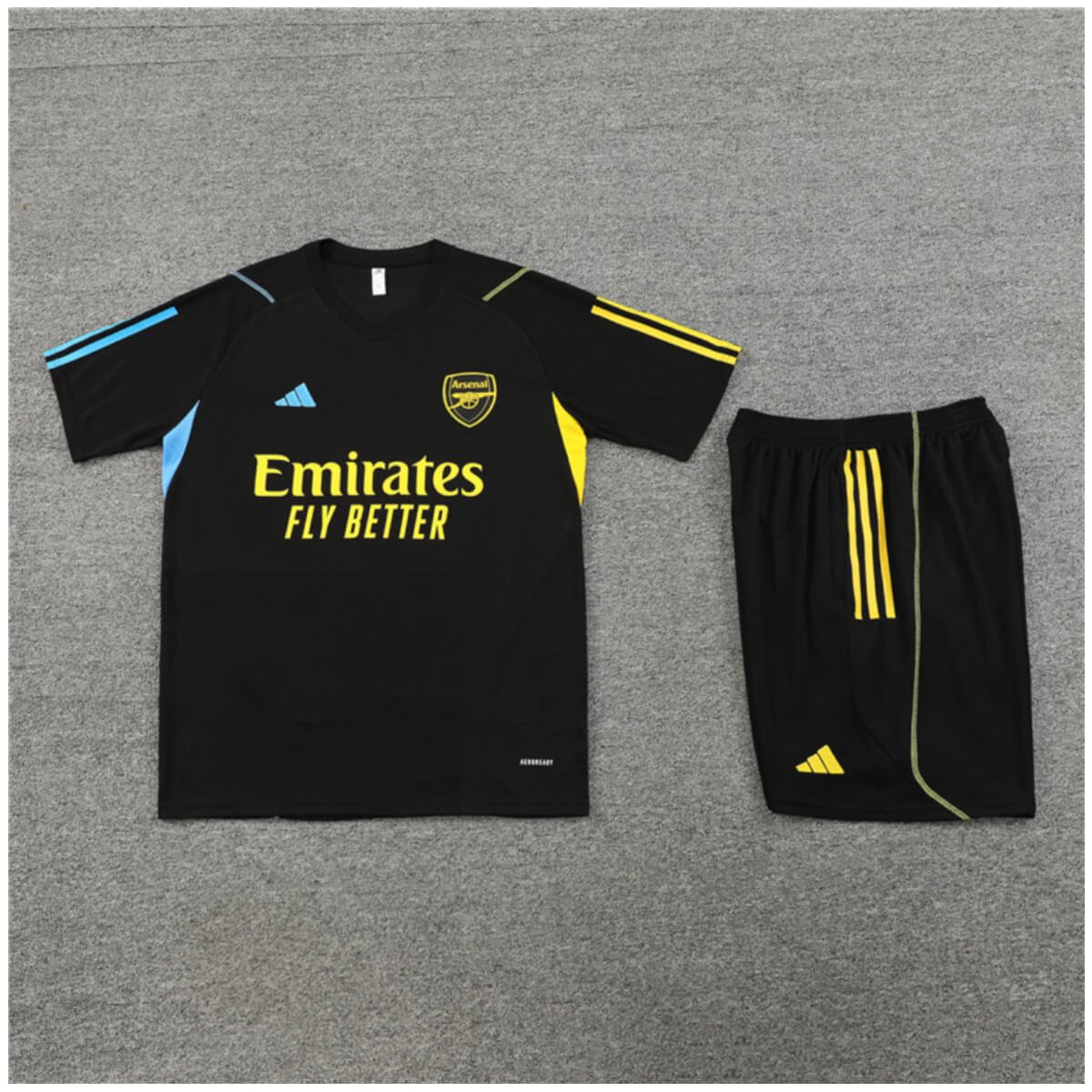 Conjunto Arsenal Treino Camisa e Short Preta 2023/24