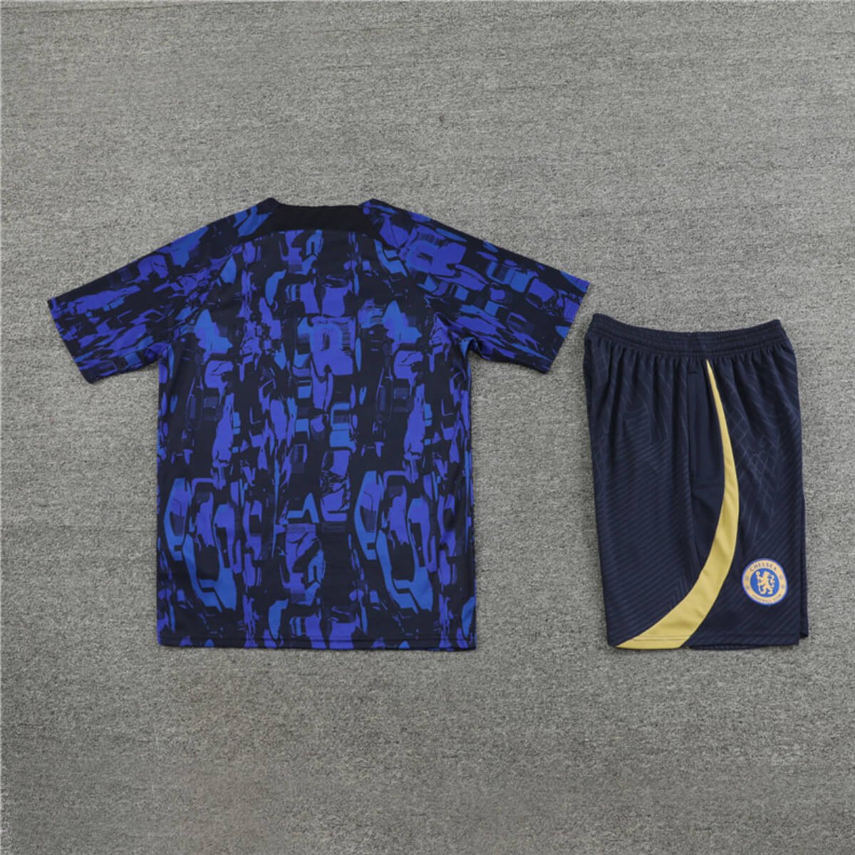 Conjunto Chelsea Treino Camisa e Short Azul/Preto 2023/24