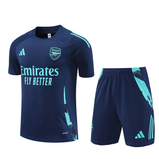 Conjunto Arsenal Treino Camisa e Short Azul Escuro 2024/25