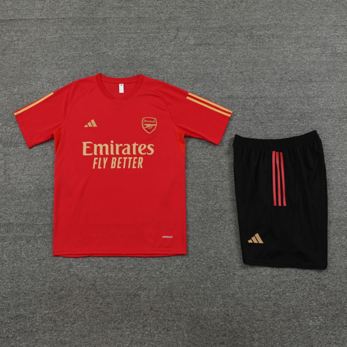 Kit Short e Camisa Arsenal Treino Vermelho 2023/24