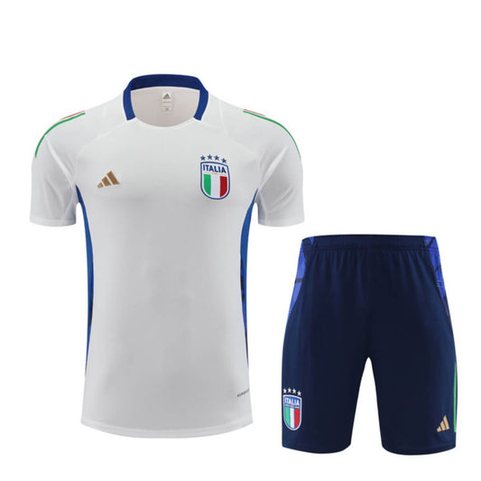 Kit Short e Camisa Itália Treino Branco 2024/25