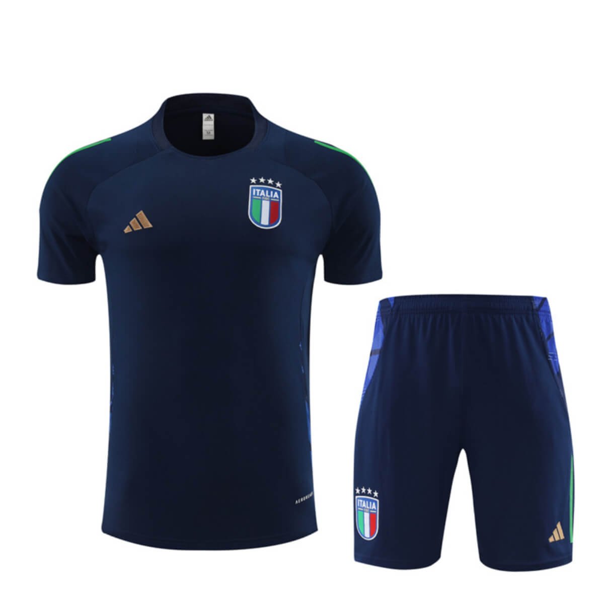 Kit Short e Camisa Itália Treino Azul Escuro 2024/25