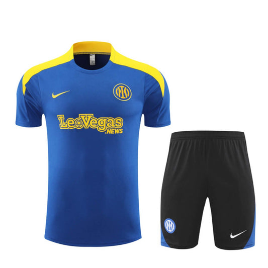Kit Short e Camisa Inter de Milão Treino Azul 2024/25