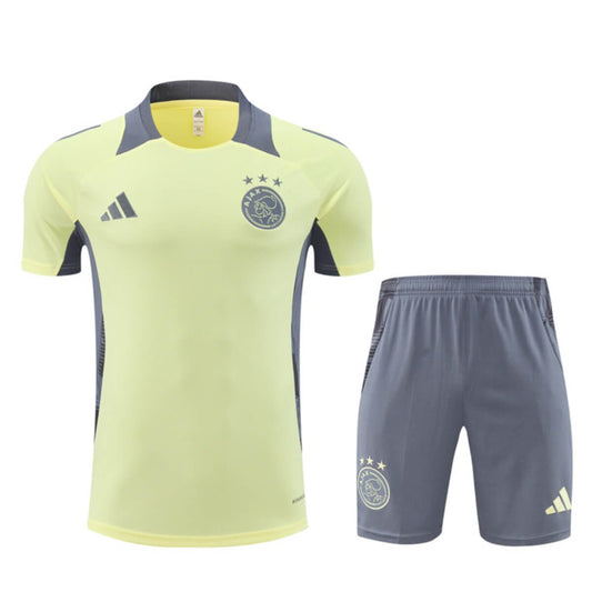 Kit Short e Camisa AFC Ajax Treino Amarelo 2024/25