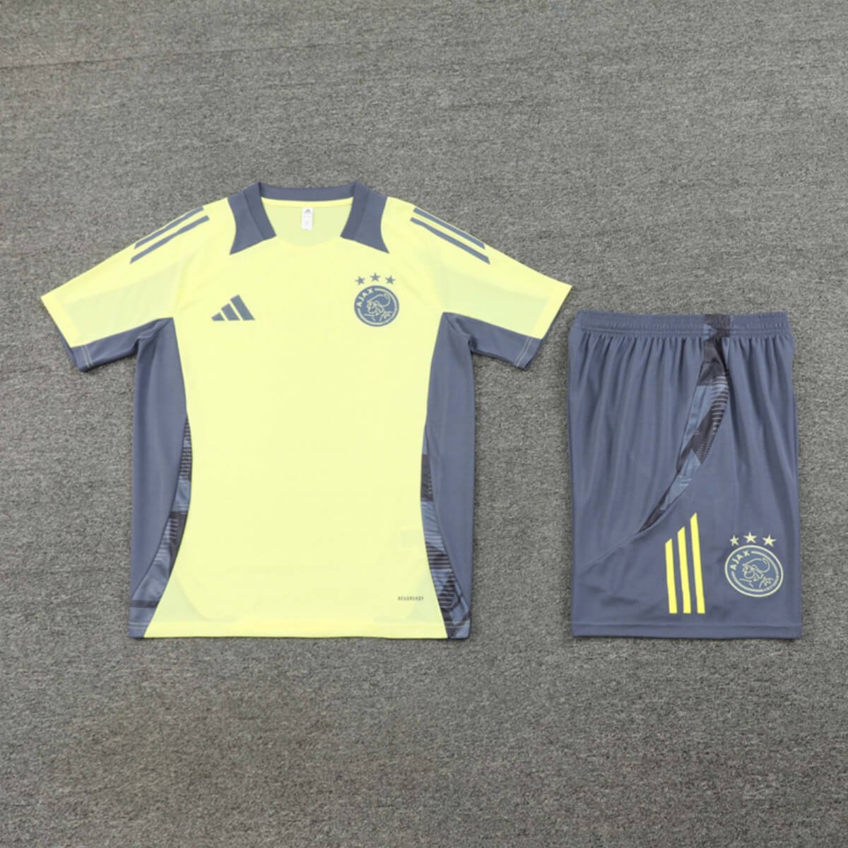 Kit Short e Camisa AFC Ajax Treino Amarelo 2024/25