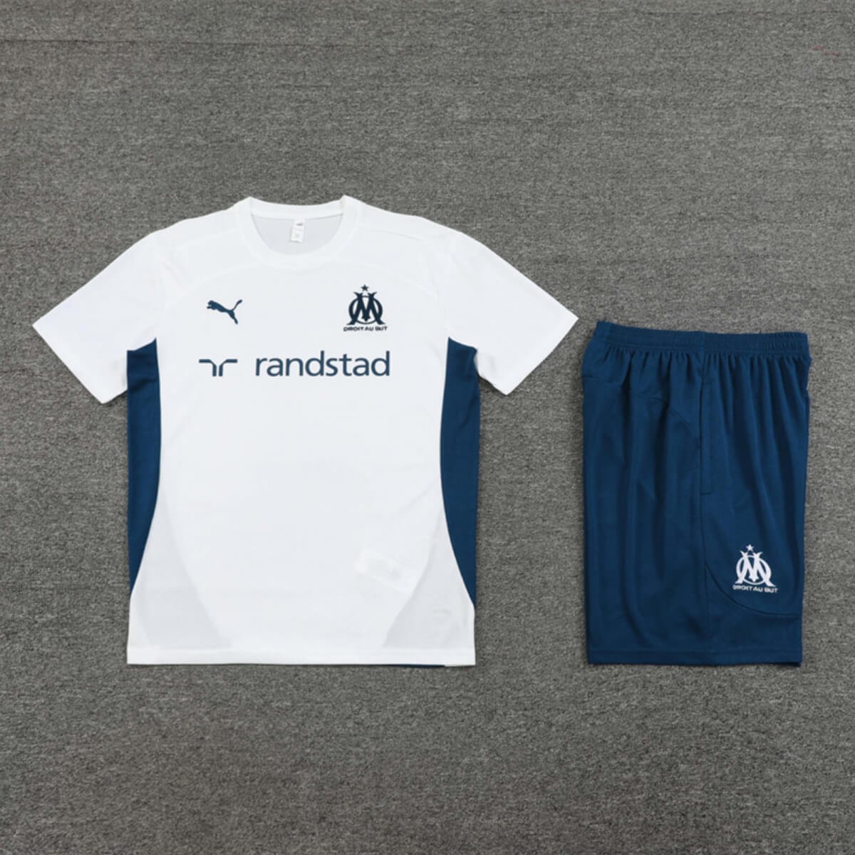 Kit Short e Camisa Marseille Treino Branco 2024/25