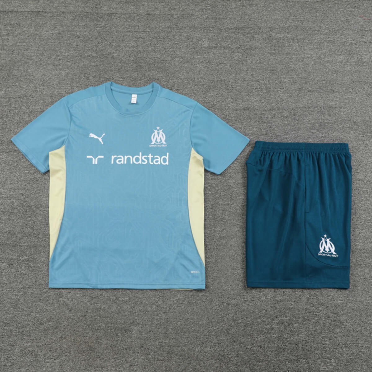 Kit Short e Camisa Marseille Treino Azul 2024/25