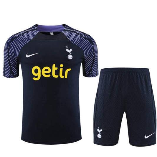 Kit Short e Camisa Tottenham Treino Azul Escuro 2023/24
