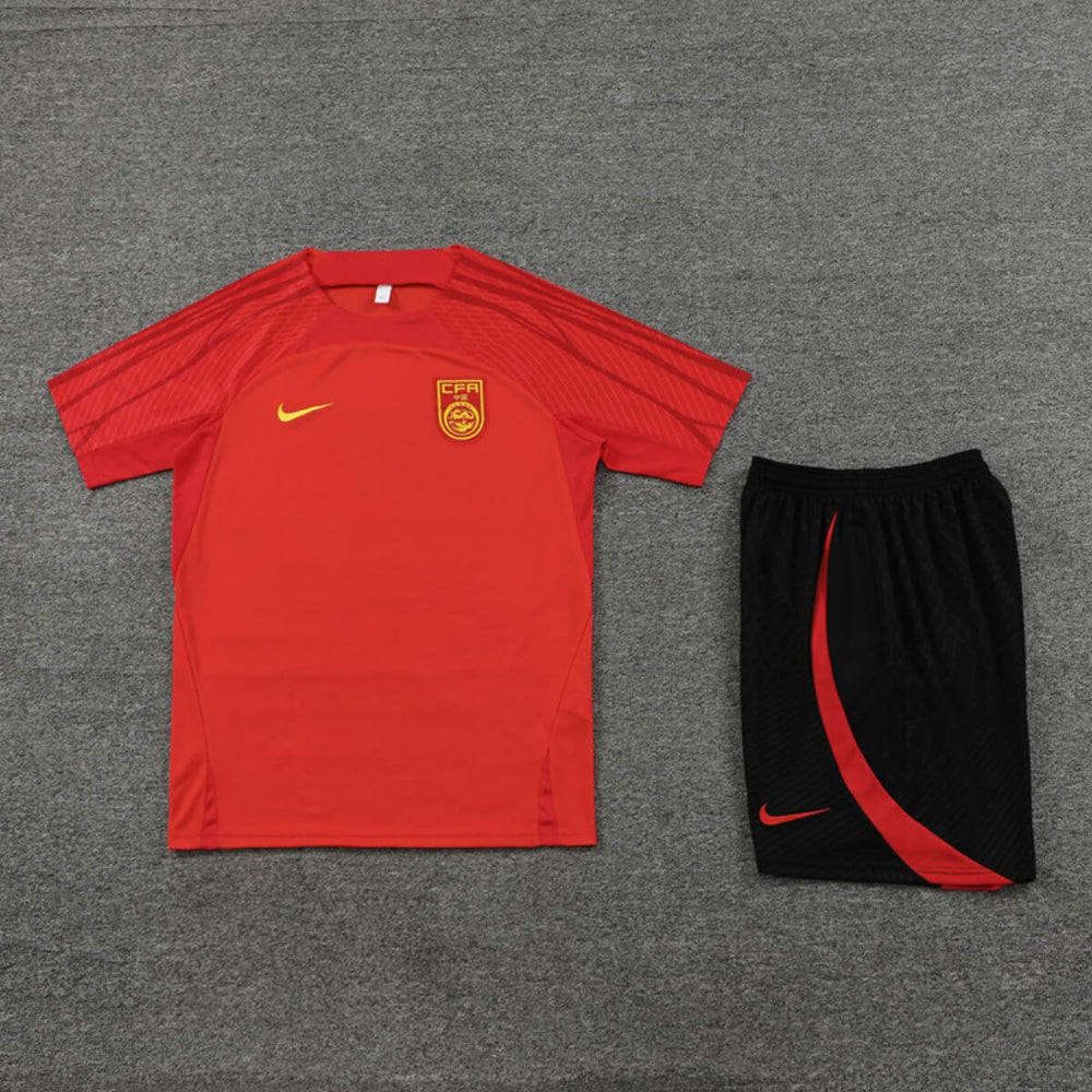 Kit Short e Camisa da China Treino Vermelho 2023/24