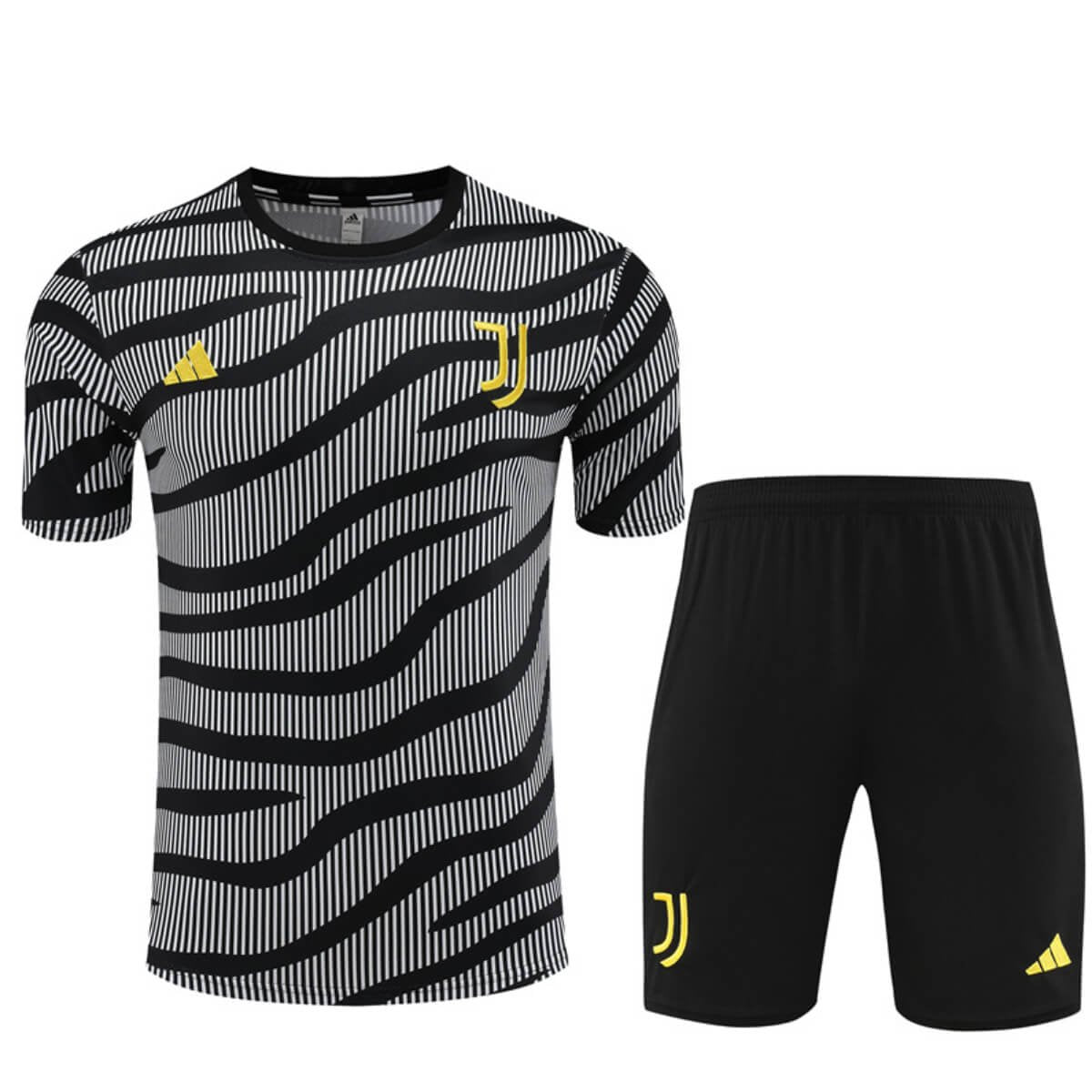 Kit Short e Camisa Juventus Treino Cinza/Preto 2023/24