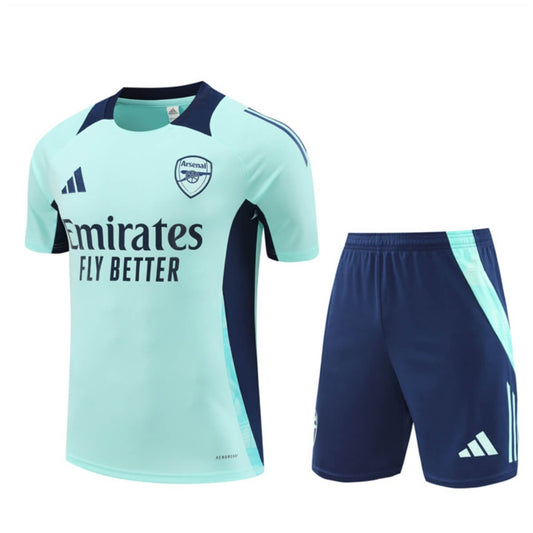 Conjunto Arsenal Treino Camisa e Short Azul Claro 2024/25