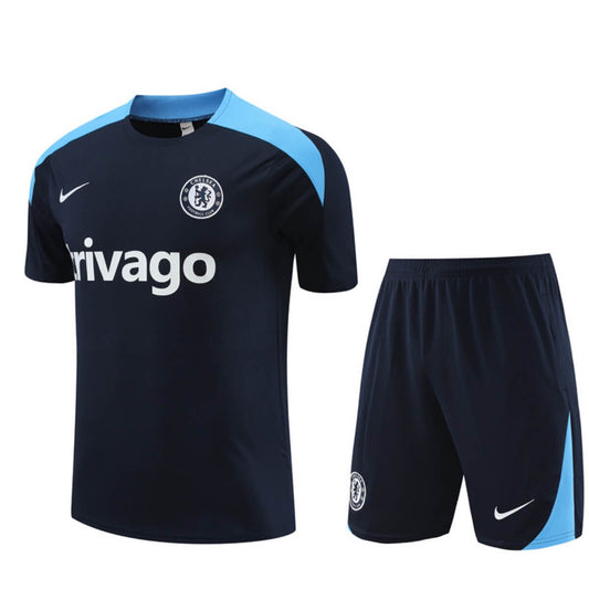 Conjunto Chelsea Treino Camisa e Short Azul 2024/25
