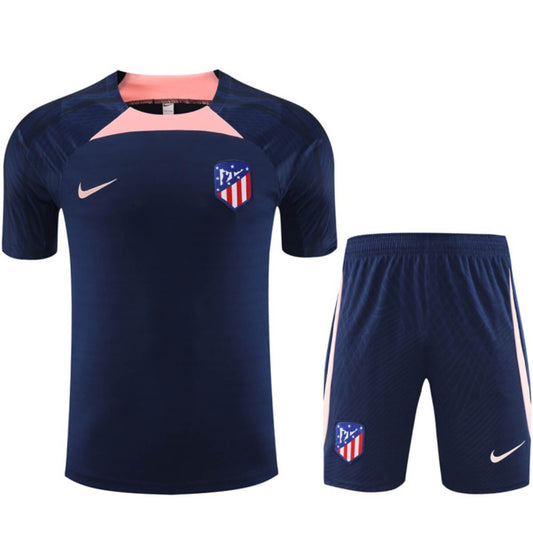 Kit Short e Camisa Atlético de Madrid Treino Azul Escuro 2024/25