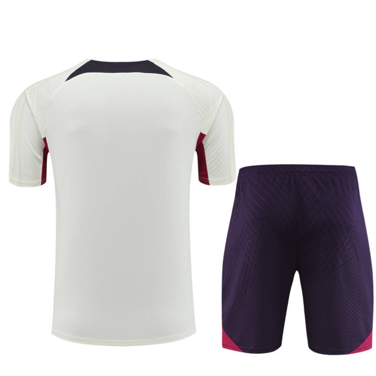 Conjunto PSG Treino Camisa e Short Bege/Roxo 2023/24