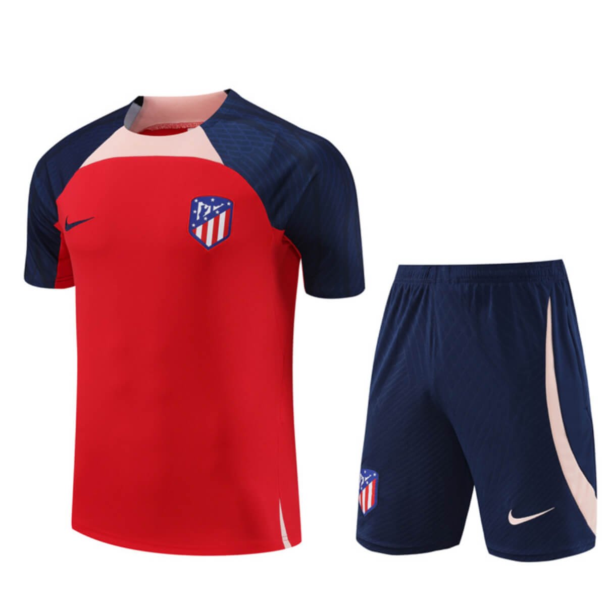 Kit Short e Camisa Atlético de Madrid Treino Vermelho 2023/24