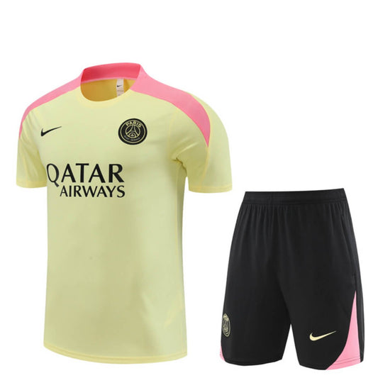 Conjunto PSG Treino Camisa e Short Amarelo 2024/25