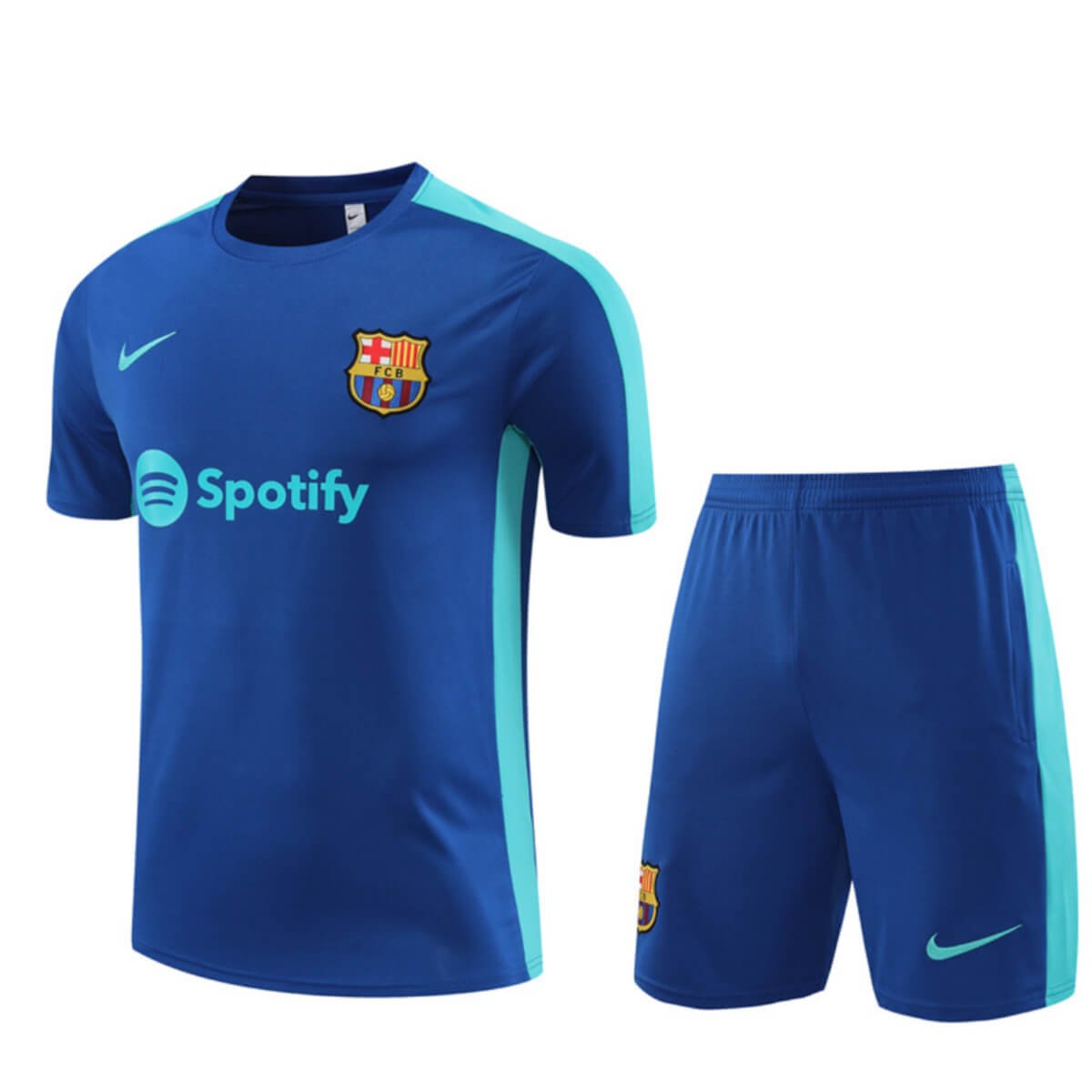 Conjunto Barcelona Treino Camisa e Short Azul 2023/24
