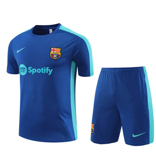 Conjunto Barcelona Treino Camisa e Short Azul 2023/24