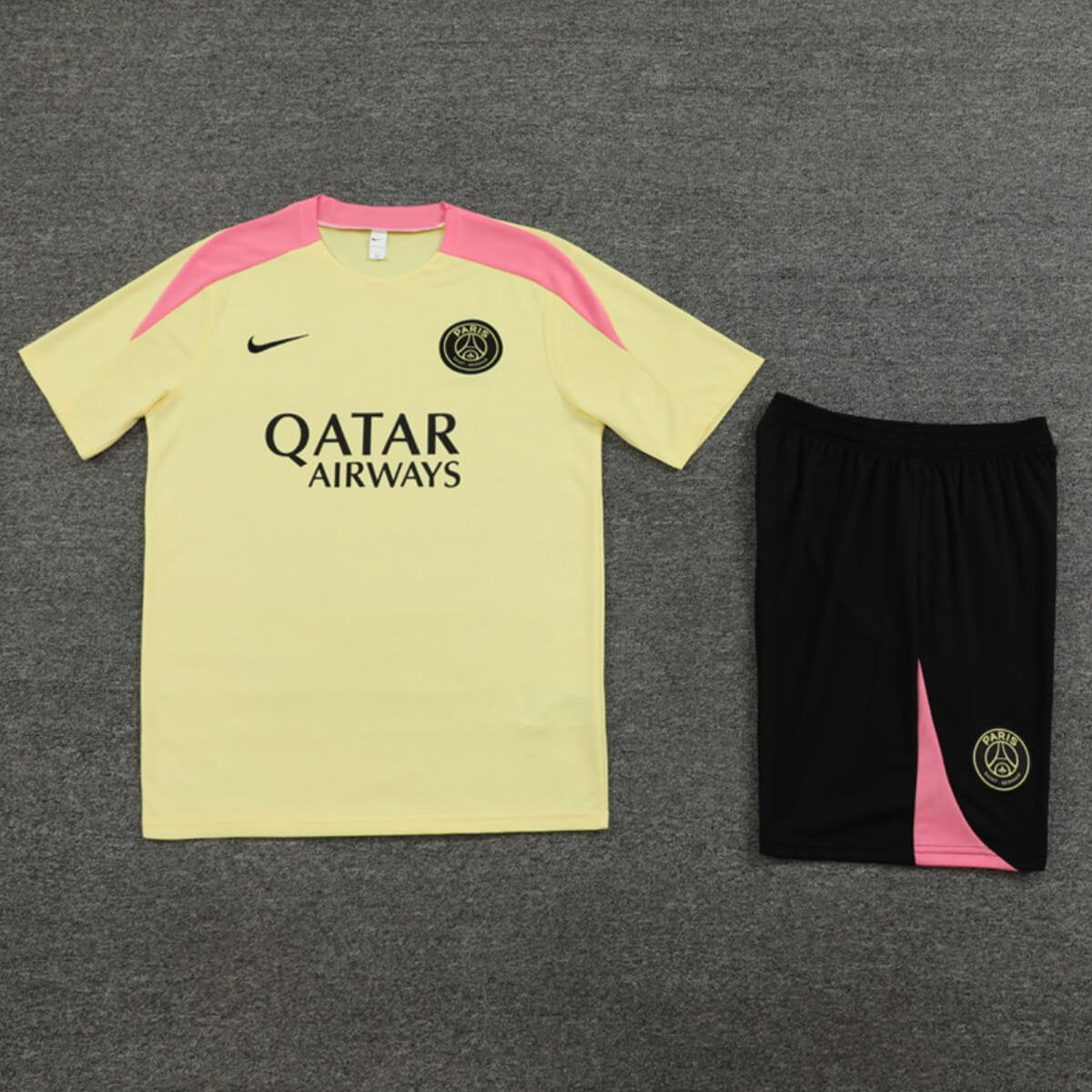 Conjunto PSG Treino Camisa e Short Amarelo 2024/25