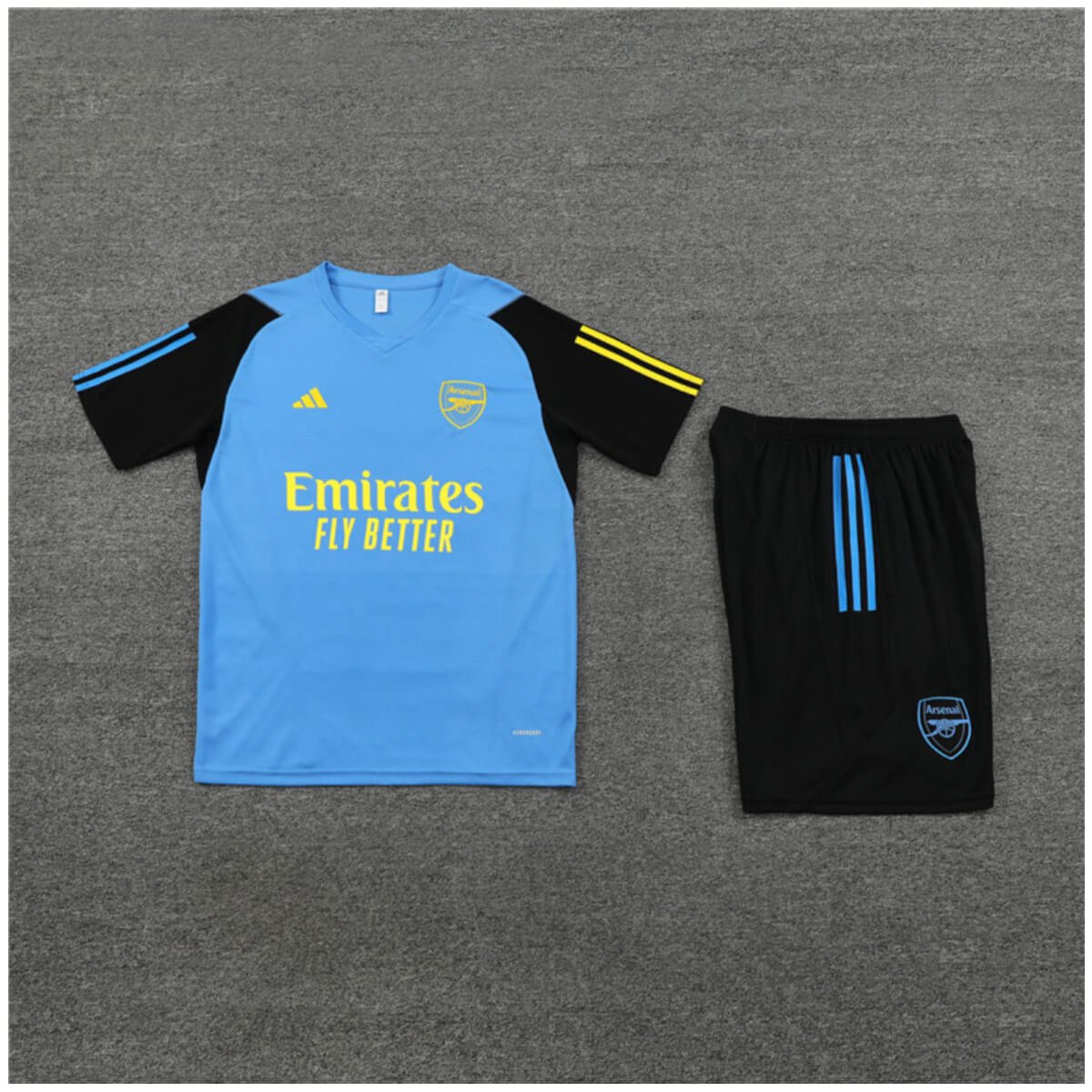 Conjunto Arsenal Treino Camisa e Short Azul/Preto 2023/24