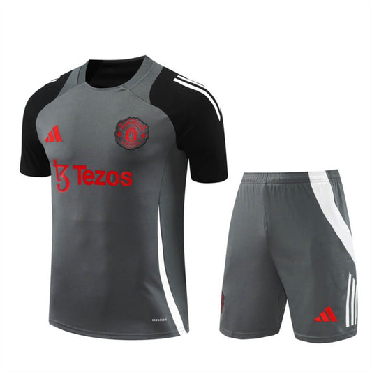 Conjunto Manchester United Treino Camisa e Short Grafite 2024/25