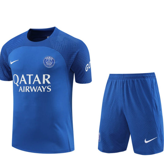 Conjunto PSG Treino Camisa e Short Azul 2022/23