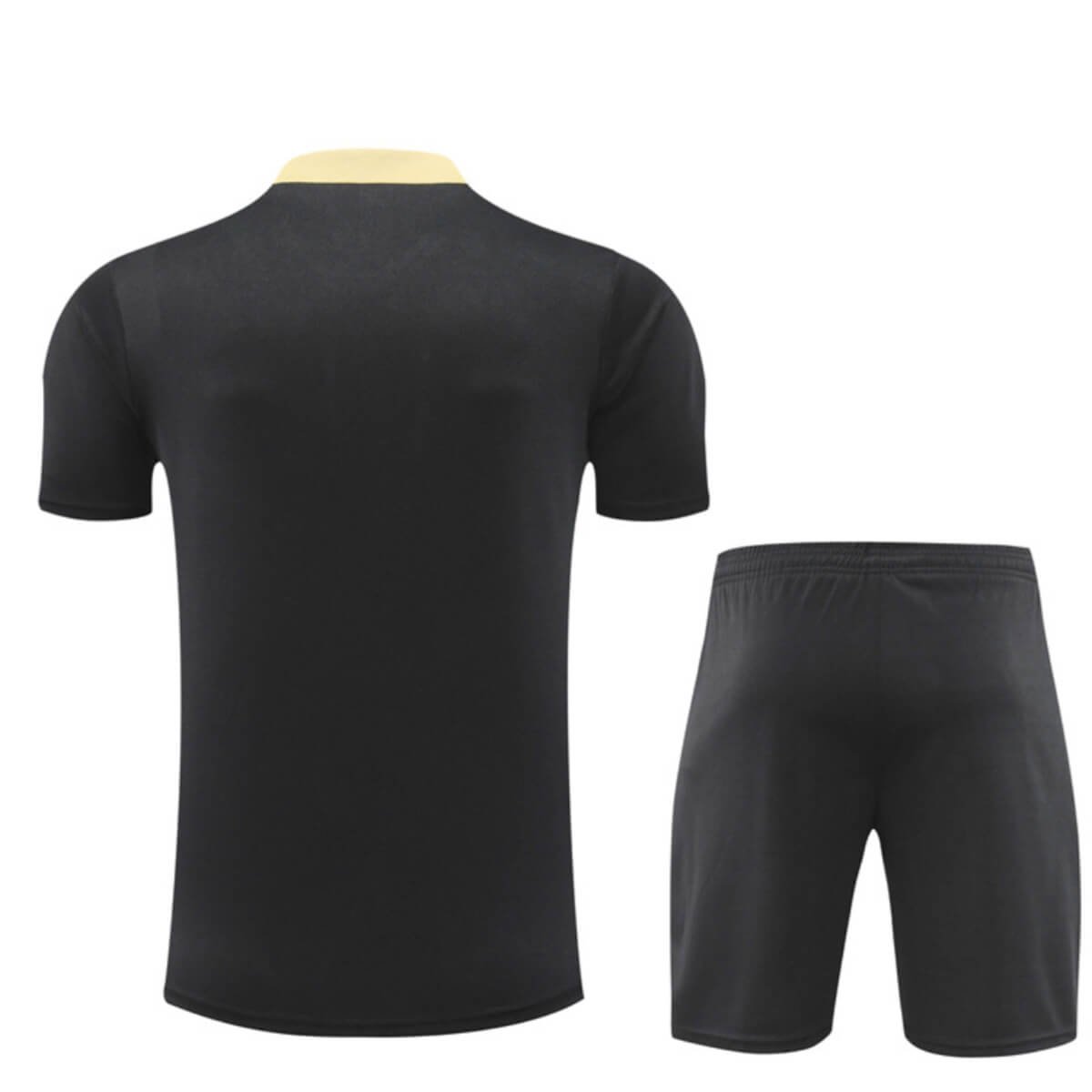 Conjunto PSG Treino Camisa e Short Preta/Amarelo 2024/25