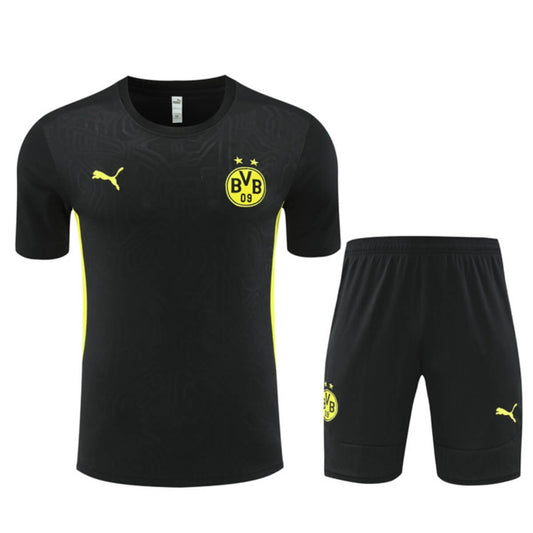 Kit Short e Camisa Borussia Dortmund Treino Preto 2024/25