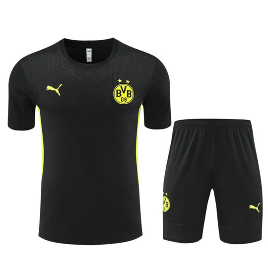 Kit Short e Camisa Borussia Dortmund Treino Preto 2024/25