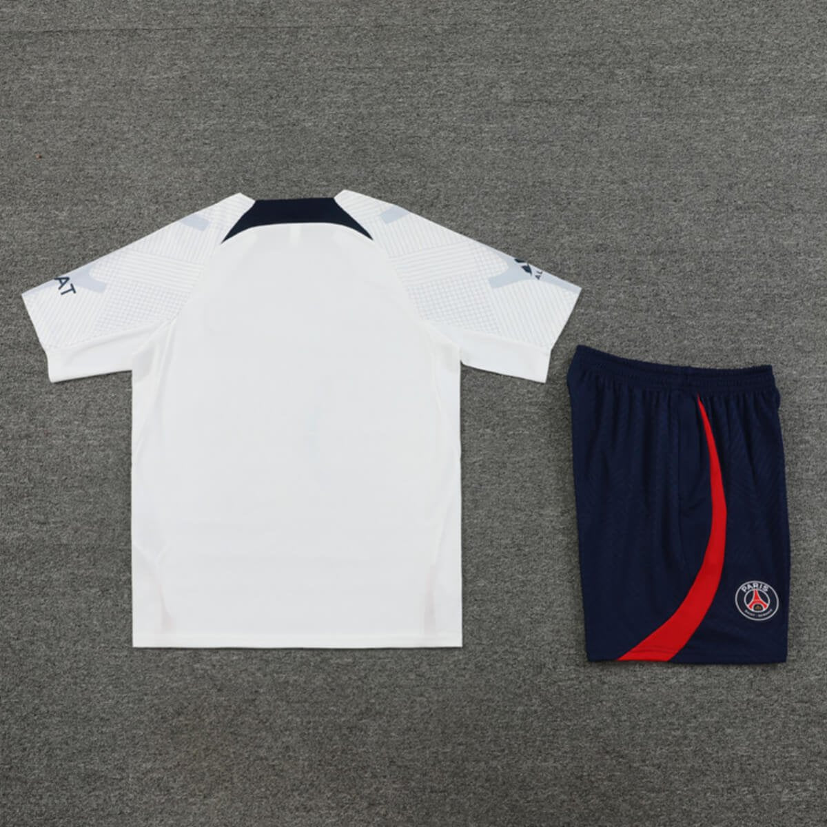 Conjunto PSG Treino Camisa e Short Branca/Azul 2022/23