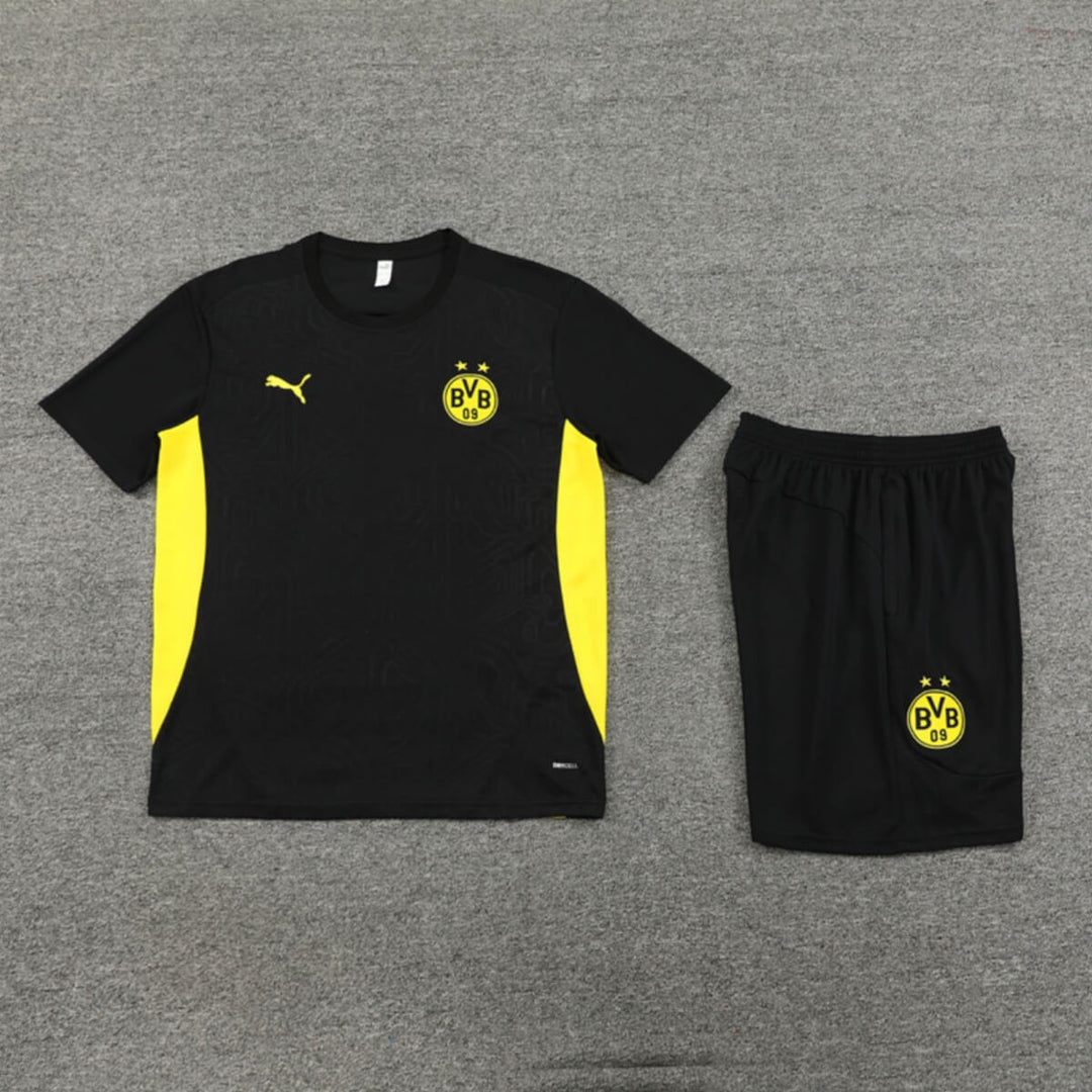 Kit Short e Camisa Borussia Dortmund Treino Preto 2024/25