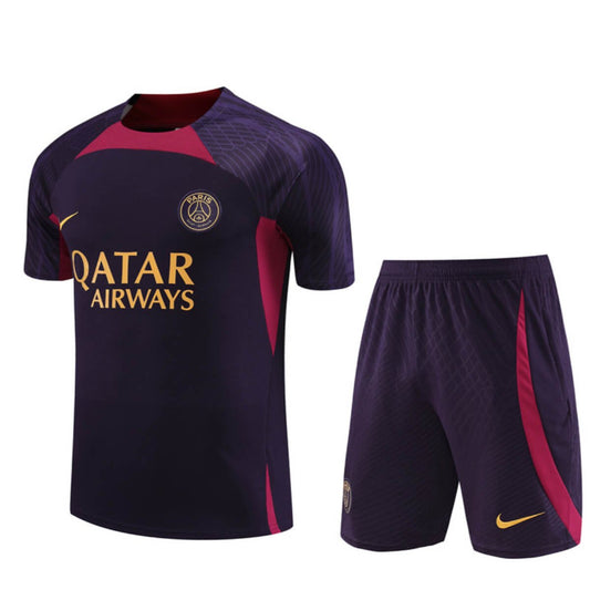 Conjunto PSG Treino Camisa e Short Vinho/Roxo 2023/24