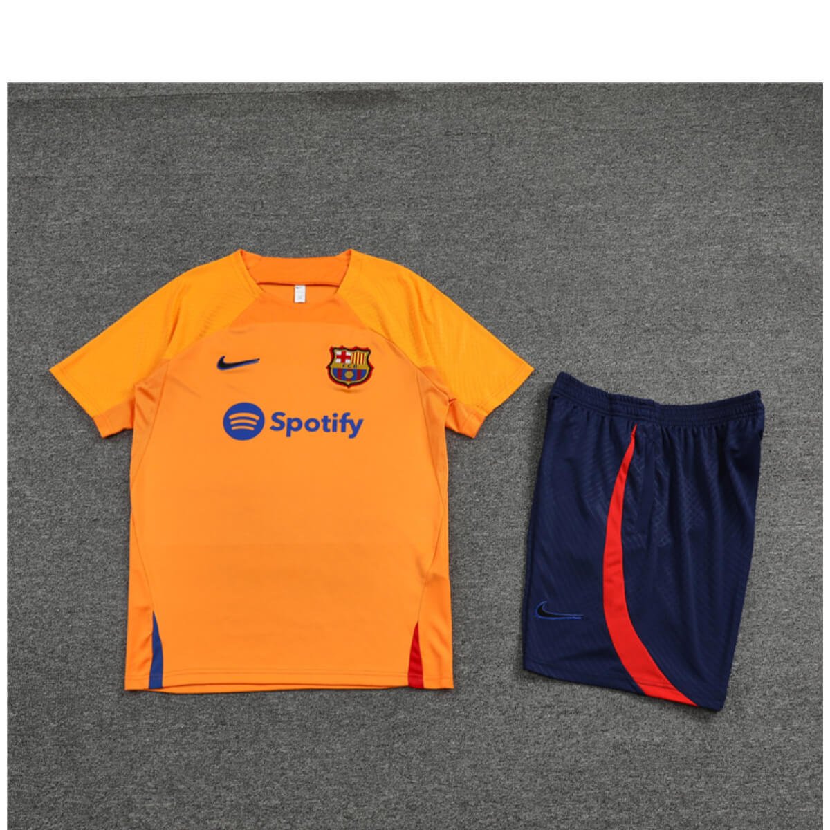 Conjunto Barcelona Treino Camisa e Short Laranja 2022/23