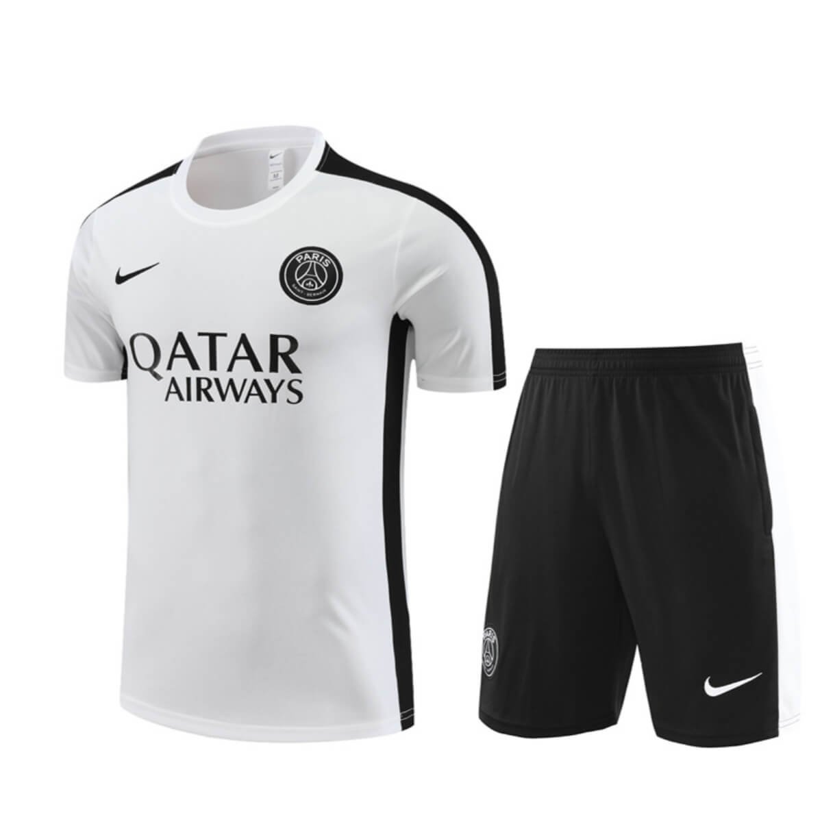 Conjunto PSG Treino Camisa e Short Branco 2023/24