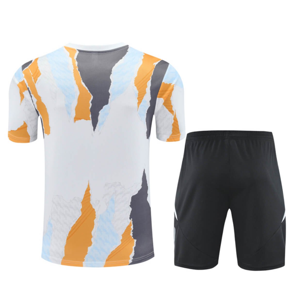 Kit Short e Camisa do Real Madrid Treino Laranja 2024/25