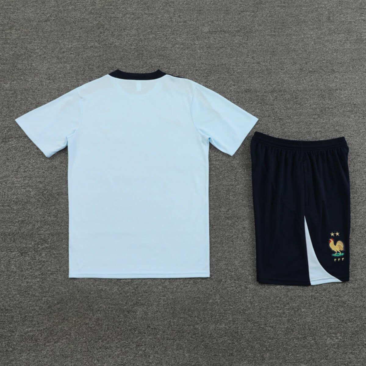 Kit Short e Camisa França Treino Azul 2024/25