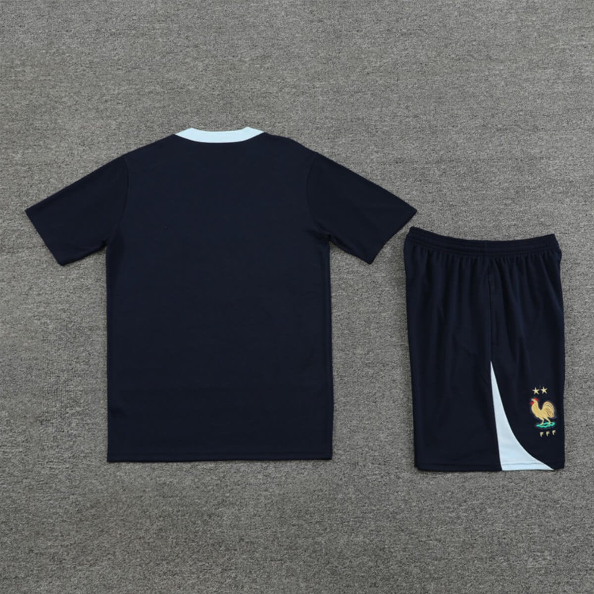 Kit Short e Camisa França Treino Azul Escuro 2024/25