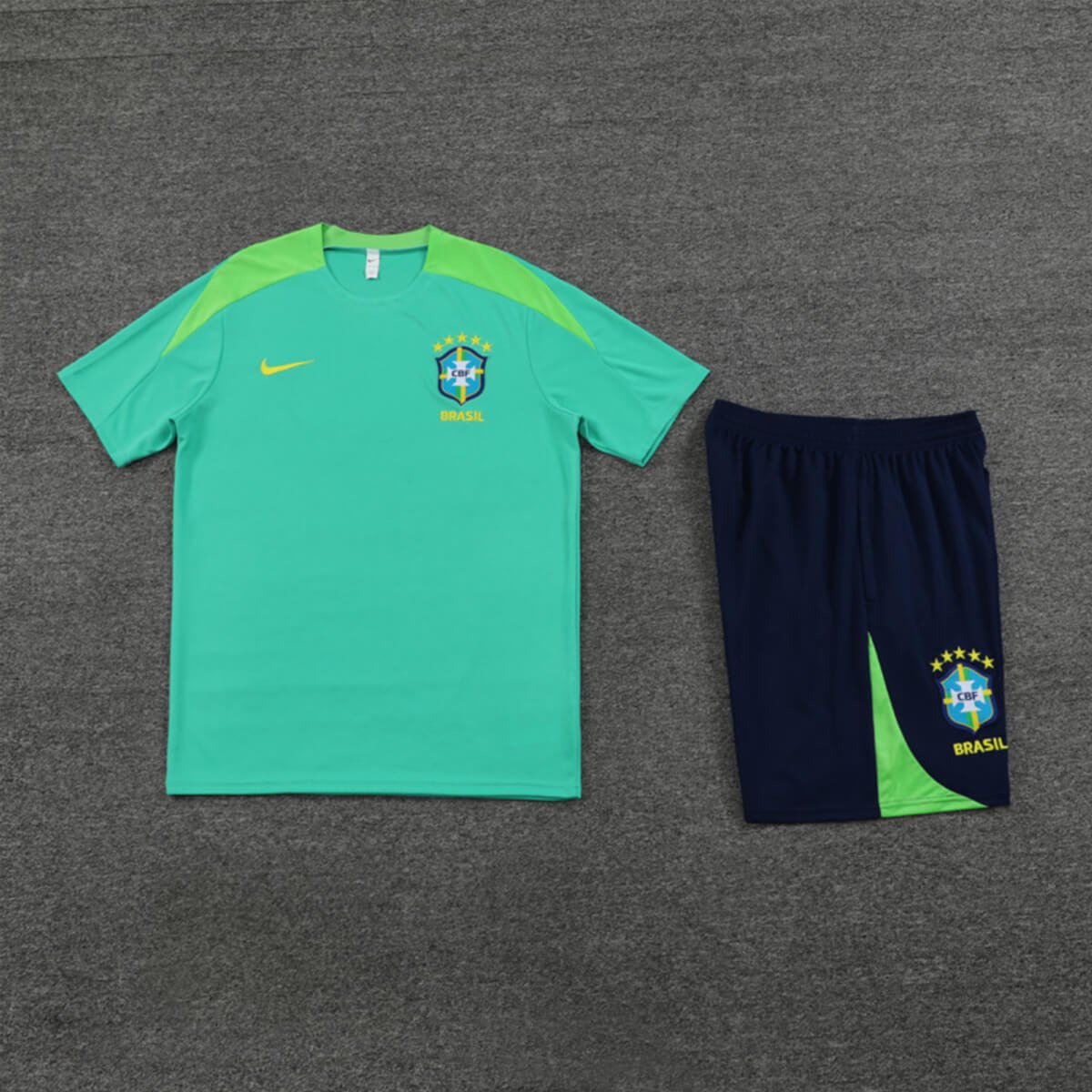 Kit Short e Camisa Brasil Treino Verde 2024/25