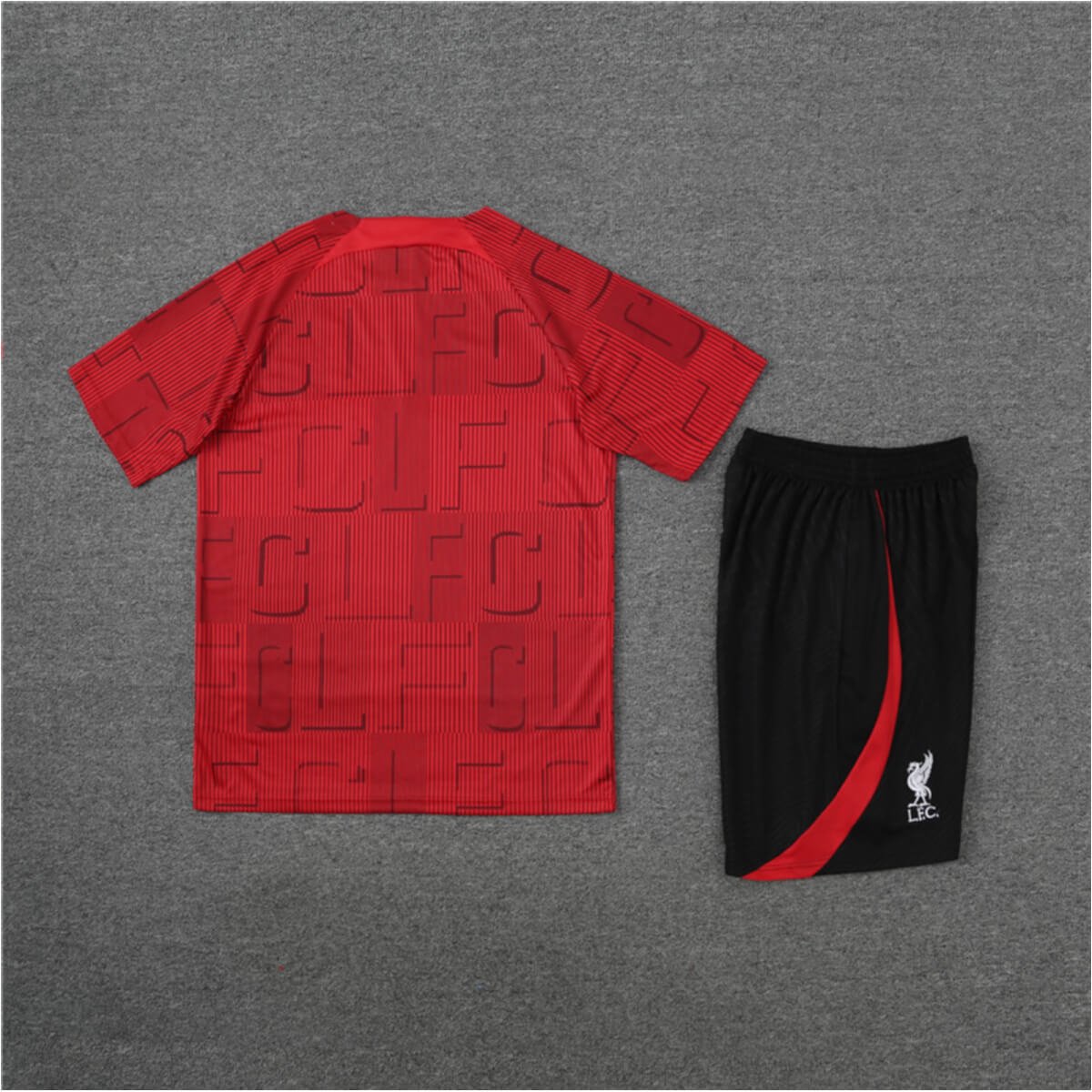 Conjunto Liverpool Treino Camisa e Short Vermelho/Preto 2023/24