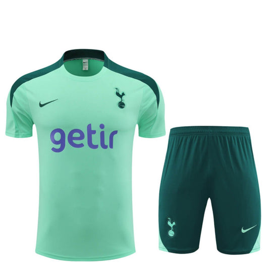 Kit Short e Camisa Tottenham Treino Verde Claro 2024/25