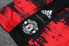 Kit Camisa + Short Manchester United Treino Vermelho