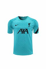 Kit Camisa + Short Treino Liverpool Azul 21/22