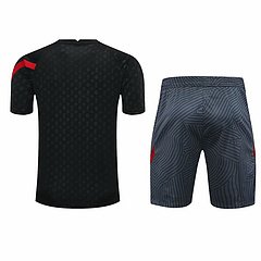 Kit Camisa + Short Treino Liverpool Preto 21/22