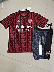 Kit Camisa + Short Treino Arsenal Vermelho 21/22
