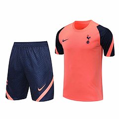 Kit Camisa + Short Tottenham Laranja Treino 21/22
