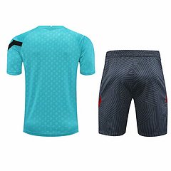 Kit Camisa + Short Treino Liverpool Azul 21/22