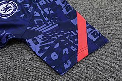 Kit Camisa + Short Chelsea Treino Azul 21/22