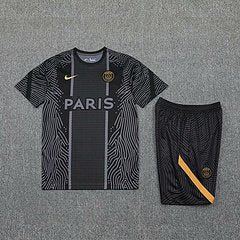 Kit Camisa + Short PSG PretoTreino 21/22